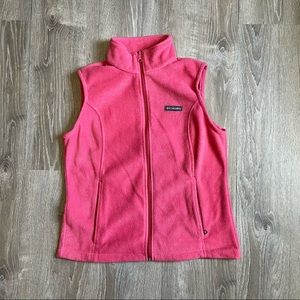 Columbia Sportwear pink fleece vest!🔥